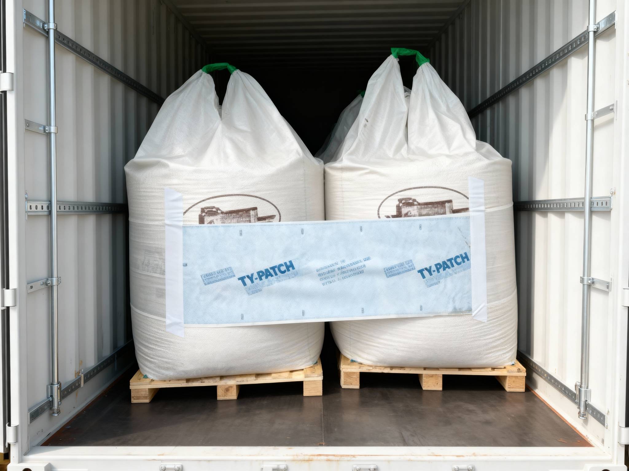 IBC units behind a securement barrier