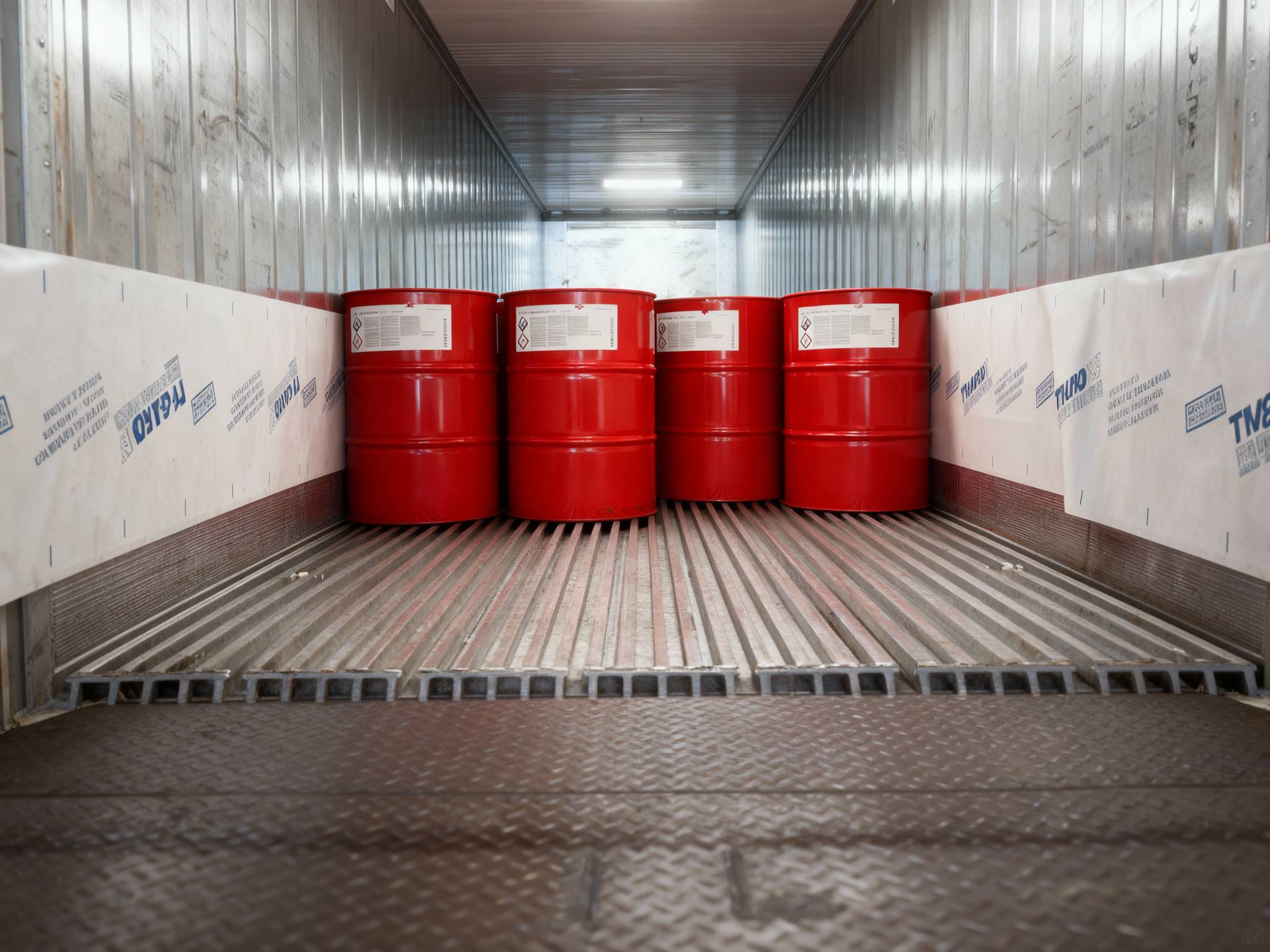 Red drum load with floor-level clearance