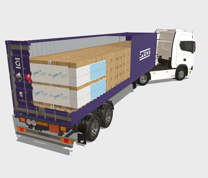 Boxes with Pallets (Container 40')